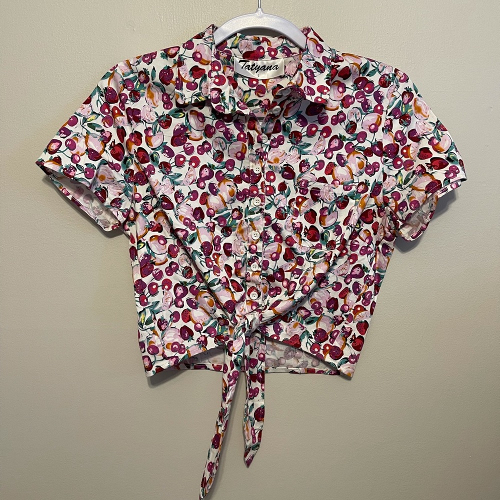 Tatyana Women's Floral Tie-Front Top - Multicolor